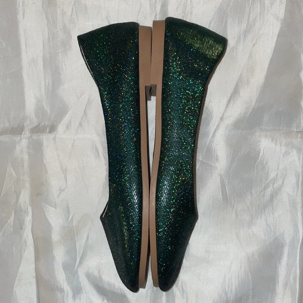 Green shimmery flats - Picture 3 of 5